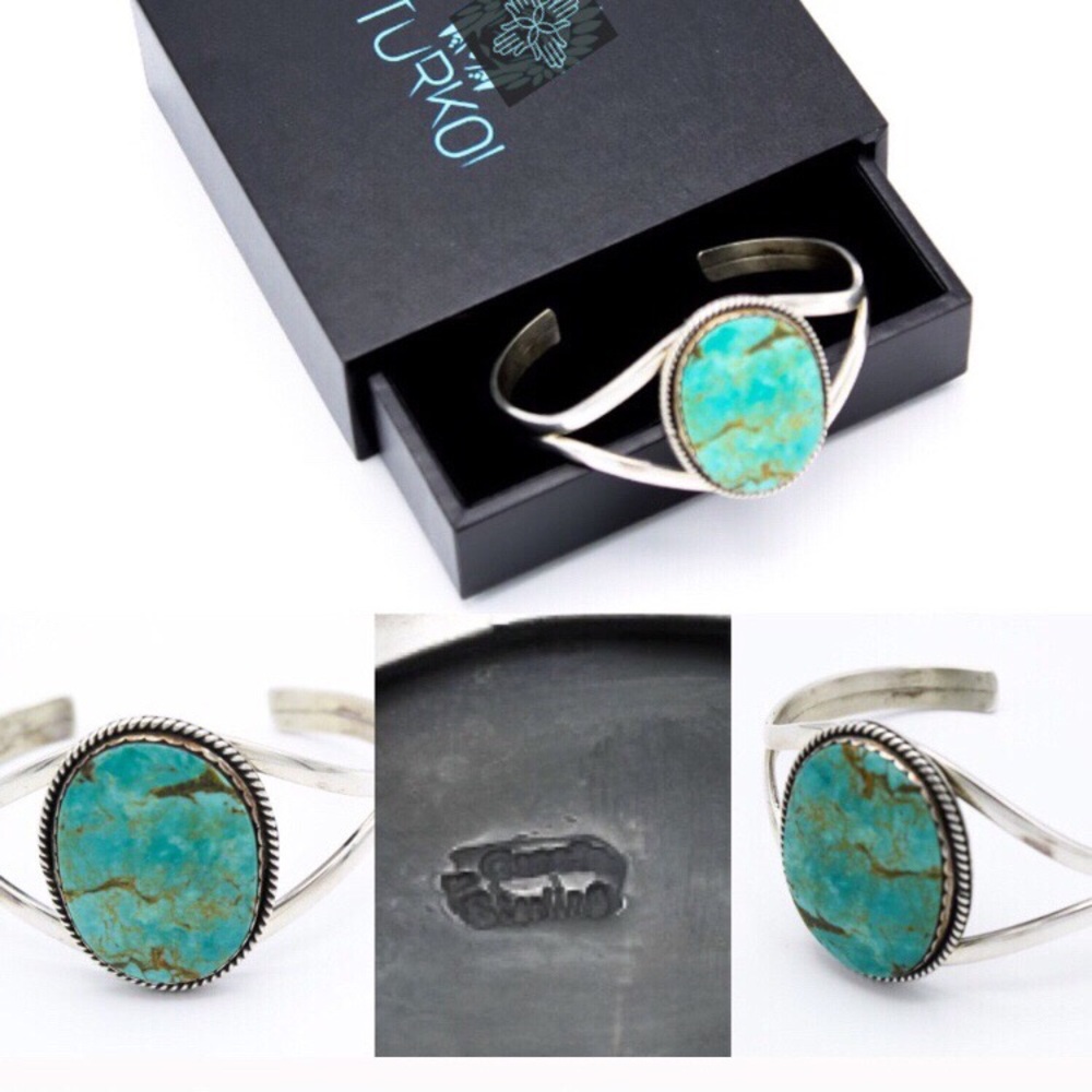 Navajo Tyrone Turquoise Sterling Cuff sp0027